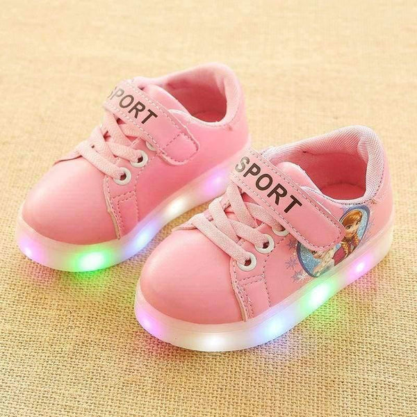 Planet Gates Pink / 11 LED shoes for girls all season sports running baby sneakers solid fashionable excellent kids children shoes