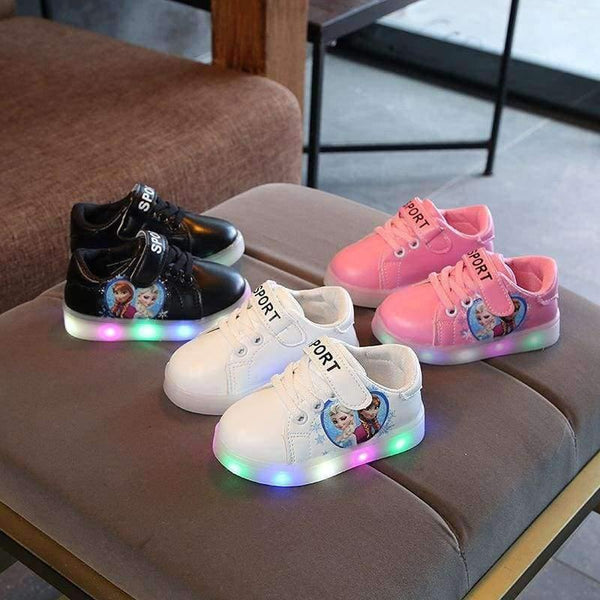 Planet Gates Pink / 11 LED shoes for girls all season sports running baby sneakers solid fashionable excellent kids children shoes
