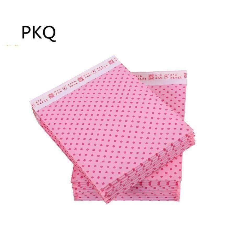 Planet Gates Pink / 11x13cm with 4cm 7.18 100pcs Dot Pink Paper Bubble Envelopes Bags Mailers Padded Shipping Envelope Mailing Packaging bags Business Supplies
