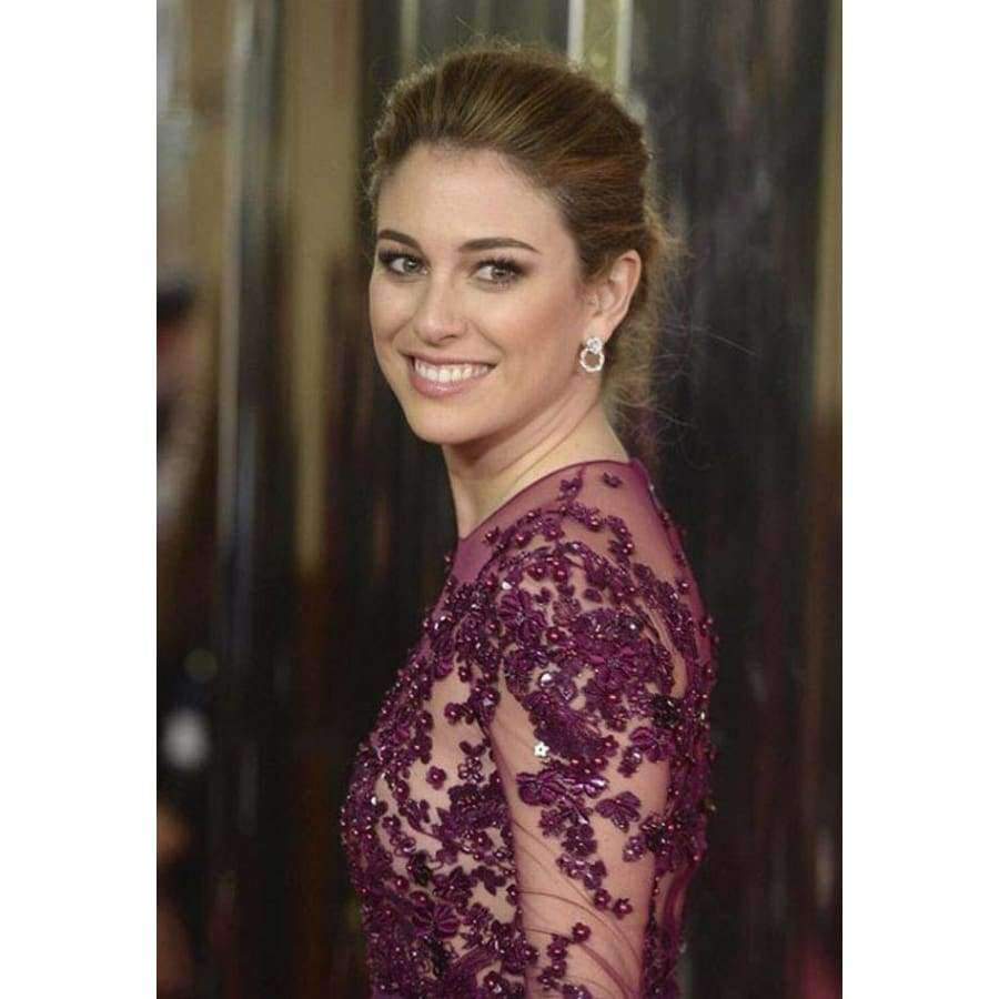 Planet Gates Pink / 18 Purple Long Sleeve Scoop Evening Gowns Woman Celebrity Dress Red Cerpet Dresses Satin A line Evening Dresses