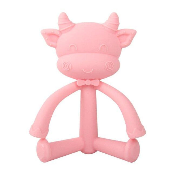 Planet Gates pink 1Pcs Baby Teething Toys Cute Cartoon Teeth Biting Toy Food Grade Silicone Infant Supplies Teether Holders Baby Pacifier Teethers