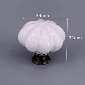 1x Classic White  Porcelain/Ceramic Drawer Pull Knob Cabinet Cupboard Door Handle Knob