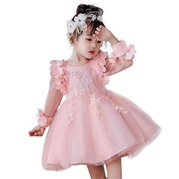 Planet Gates pink 2 / 3T Girl Dress Party Birthday wedding princess Toddler baby Girls Christmas Clothes Children Kids Girl Dresses