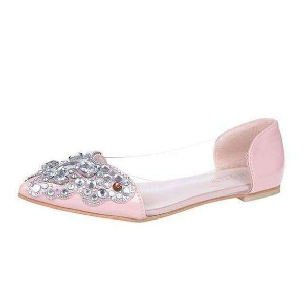 Planet Gates Pink 2 / 4 ANOVISHANA women Ballet flats shoes women Rhinstone ballerina flats women flats shoes luxury shoes Crystal wedding shoes D401