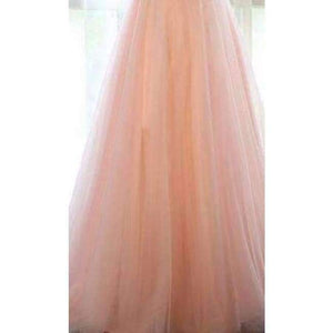 Planet Gates Pink / 2 Elegant V-Neck A-Line Sweep Train Lace Beading Evening Dress Cheap Prom Dresses Robe De Soiree Party Dress