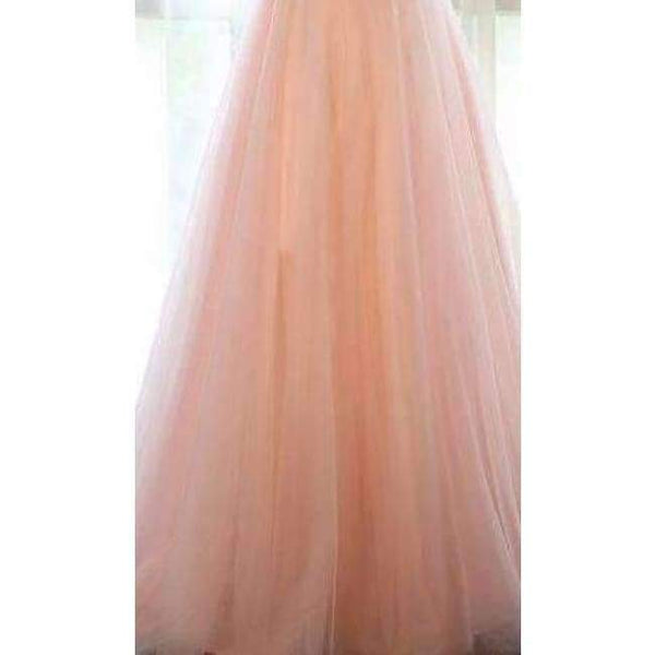Planet Gates Pink / 2 Elegant V-Neck A-Line Sweep Train Lace Beading Evening Dress Cheap Prom Dresses Robe De Soiree Party Dress
