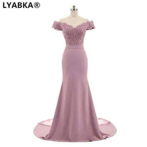 Planet Gates Pink / 2 Evening Dress  Design Sweetheart Mermaid Prom Dress Satin With Appliques Evening Dresses Long Robe De Soiree