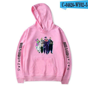 Planet Gates pink 2 / M JoJo's Bizarre Adventure Hoodies Sweatshirts Men Women Harajuku Hoodies Anime Fashion Hoodie Japanese Streetwear Cartoon Hoodies