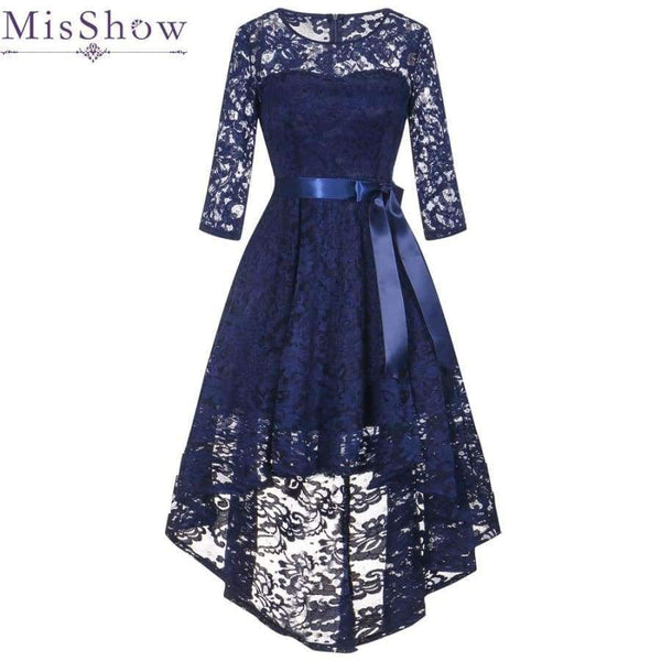 Planet Gates pink / 2 Navy Blue Lace Short Cocktail Dresses 2018 New Sexy Burgundy Party Cocktail Gowns Elastic Lace Zipper Cocktail Dress