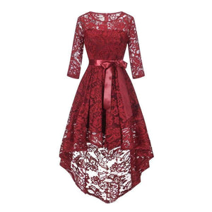 Planet Gates pink / 2 Navy Blue Lace Short Cocktail Dresses 2018 New Sexy Burgundy Party Cocktail Gowns Elastic Lace Zipper Cocktail Dress