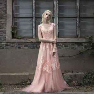 Planet Gates Pink / 2 Wedding Dress robe de mariage gelinlik Beach Lace Wedding Dresses 2018 Plus Size vestido de noiva de renda