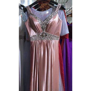 Planet Gates pink / 2 Women Sleeveless Sexy A-Line Elegant Wedding Party Formal Gowns Long Evening Dress 2018