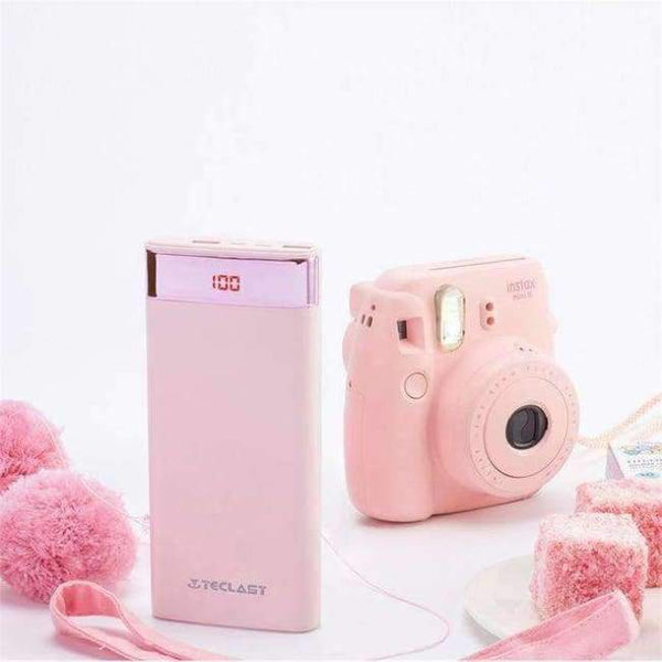Planet Gates Pink 20000mAh Power Bank Dual USB Output 8Pin&Micro USB Input Mobile External Phone Battery for Iphone 8 X Fast Charging
