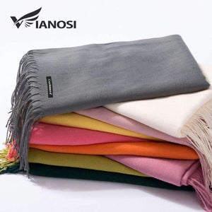 Planet Gates Pink / 216cmX65cm Autumn and Winter Scarf Women Fashion Solid Cashmere scarves for Women Shawls and Wraps 35 Colours