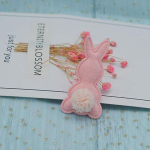 Planet Gates pink 24pcs/lot 2.8*5cm Felt Rabbit Pads Patches Appliques For Craft Clothes Sewing Supplies DIY Hair Clip Accessories