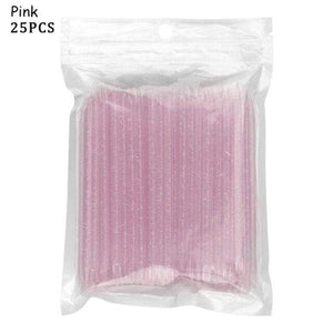 Planet Gates Pink 25PCS 25/50/100Pcs Reusable Crystal Stick Double End Nail Art Cuticle Pusher Cuticle Remover Tool Pedicure Care Nails Manicures Tools