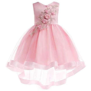 Planet Gates Pink 3 / 2T Baby Girl embroidery Silk Princess Dress for Wedding party Kids  Dresses for Toddler Girl Children Fashion Christmas Clothing