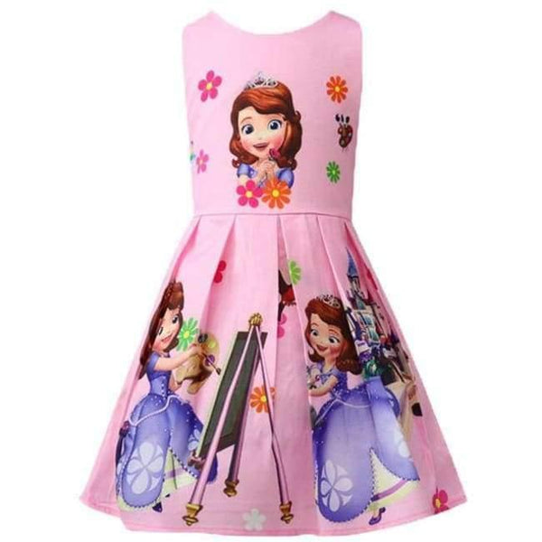 Planet Gates Pink 3 / 2T Baby Summer Princess Little Pony Rainbow Dresses For Girls Halloween Birthday Party Vestidos Dress Children Clothing