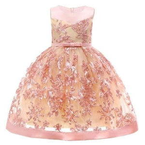 Planet Gates pink 3 / 3T Girl Dress Party Birthday wedding princess Toddler baby Girls Christmas Clothes Children Kids Girl Dresses