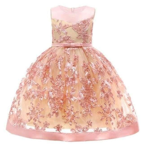 Planet Gates pink 3 / 3T Girl Dress Party Birthday wedding princess Toddler baby Girls Christmas Clothes Children Kids Girl Dresses