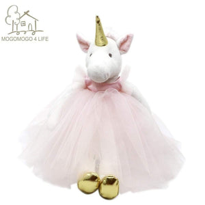 Luxury Mogo Handmade Plush Unicorn Toy Ballerina Unicorn Doll Princess Unicorn Doll Super Golden Horn Horse Stuffed Animals