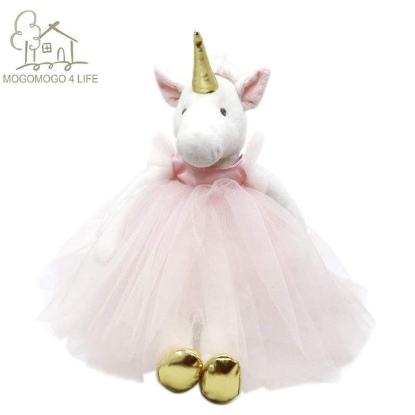 Luxury Mogo Handmade Plush Unicorn Toy Ballerina Unicorn Doll Princess Unicorn Doll Super Golden Horn Horse Stuffed Animals
