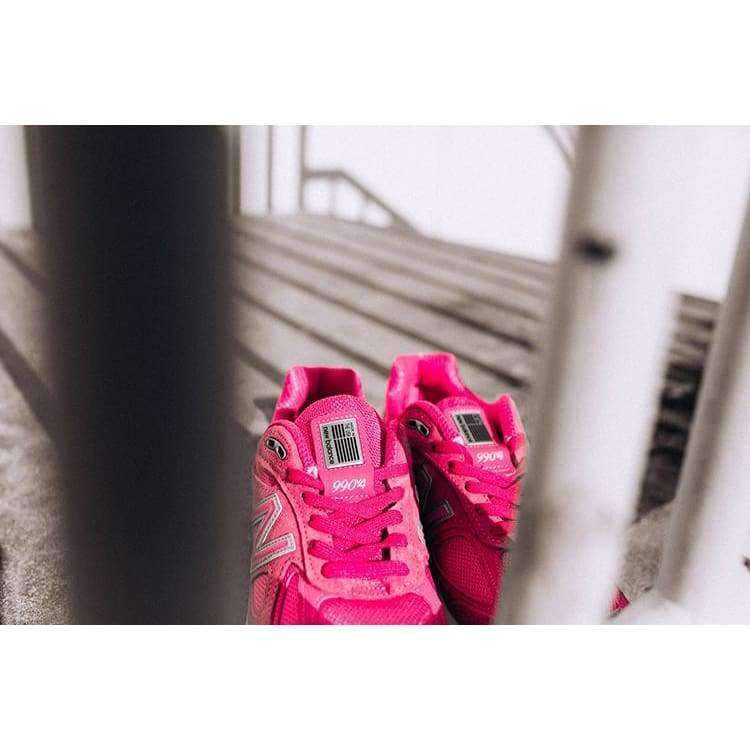 Planet Gates Pink / 36.5 NEW Balance Women's M990KM Badminton Shoe Pink Mesh Genuine Leather Sneaker Good For Walking/Tennis/Gym Free Shipping