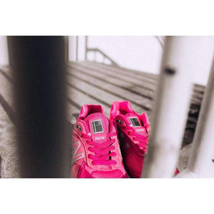 Planet Gates Pink / 36.5 NEW Balance Women's M990KM Badminton Shoe Pink Mesh Genuine Leather Sneaker Good For Walking/Tennis/Gym Free Shipping