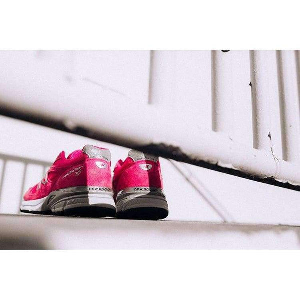 Planet Gates Pink / 36.5 NEW Balance Women's M990KM Badminton Shoe Pink Mesh Genuine Leather Sneaker Good For Walking/Tennis/Gym Free Shipping