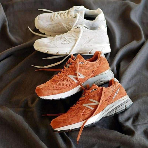 Planet Gates Pink / 36.5 NEW Balance Women's M990KM Badminton Shoe Pink Mesh Genuine Leather Sneaker Good For Walking/Tennis/Gym Free Shipping