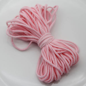 Planet Gates Pink / 3mm / 10 yards 10Yard 3MM Round Mouth Mask Elastic Band Mask Rope Rubber Band Tape Mask Ear Hanging Rope Belt String Oil Core DIY Sewing Crafts