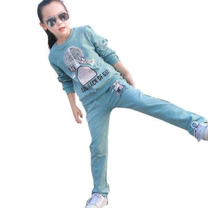 Planet Gates Pink / 3T Girls clothing sets cartoon girl sport suit teenage girls clothes school children clothing set 3-13 years kids clothes tracksuit