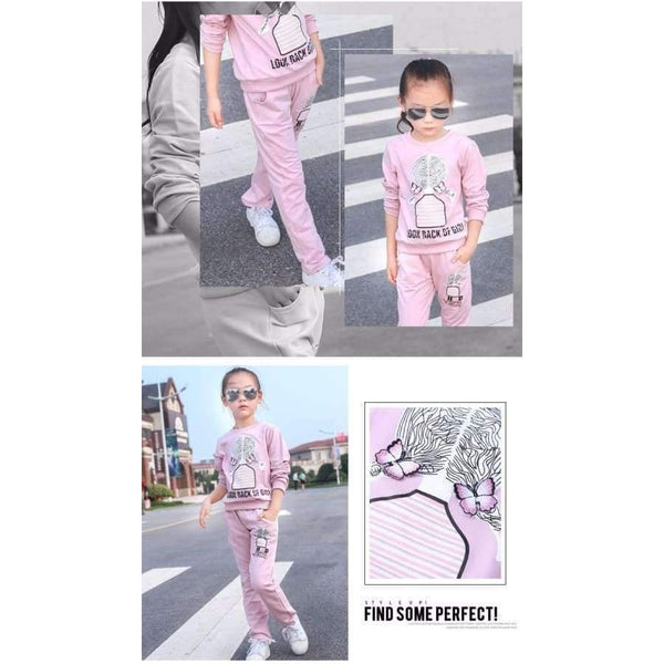 Planet Gates Pink / 3T Girls clothing sets cartoon girl sport suit teenage girls clothes school children clothing set 3-13 years kids clothes tracksuit