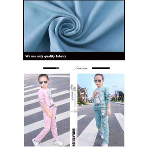 Planet Gates Pink / 3T Girls clothing sets cartoon girl sport suit teenage girls clothes school children clothing set 3-13 years kids clothes tracksuit