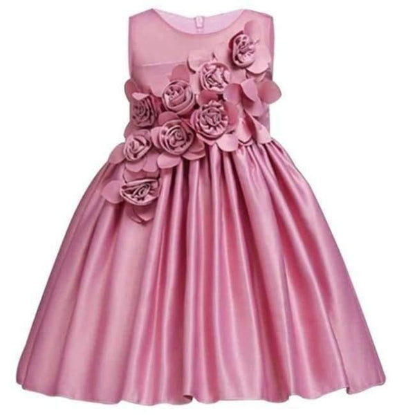 Planet Gates pink 4 / 3T Girl Dress Party Birthday wedding princess Toddler baby Girls Christmas Clothes Children Kids Girl Dresses