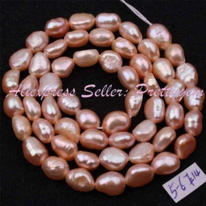 Planet Gates Pink 4-6x5-8mm Freeform Freshwater Pearl Natural Stone Beads For Necklace Bracelet Jewelry Making Spacer Strand 14" Free Shipping