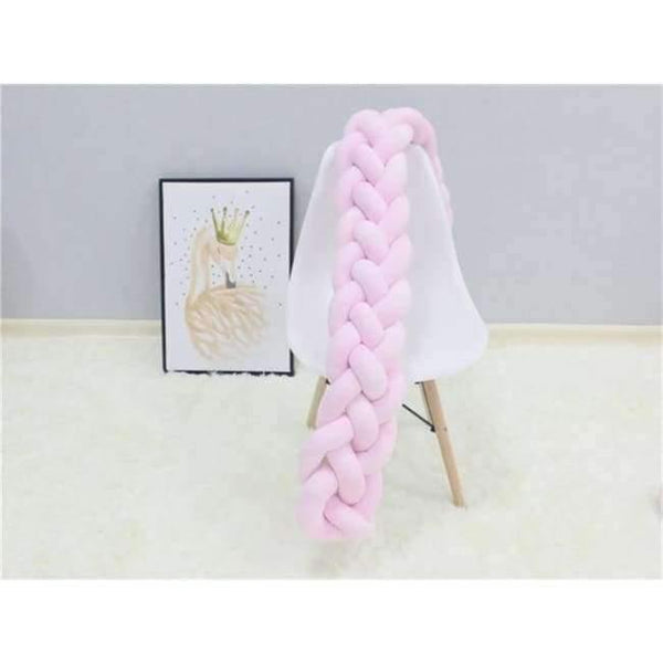 Planet Gates Pink 4 Braids 2 Meter Knot Soft Baby Bed Bumper Crib Sides Newborn Crib Pad Protection Cot Bumpers Bedding for Infant