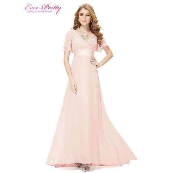 Planet Gates Pink / 4 / China Evening Dresses  Padded Trailing Flutter Sleeve Long Women Gown 2018 New Chiffon Summer Style Special Occasion Dresses
