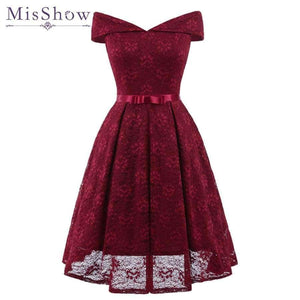 Planet Gates Pink / 4 Party Dress 2018 Women Elegant A-Line Short Cocktail Dresses Keen Length Burgundy Lady Off the Shoulder Prom Dress