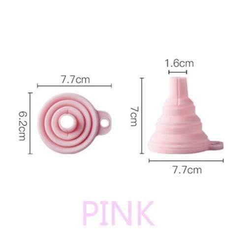 4PCS Kitchen Home Portable Folding Funnels Telescopic Long Neck Funnel Creative Household Liquid Silicagel Funnel Kitchen Tools