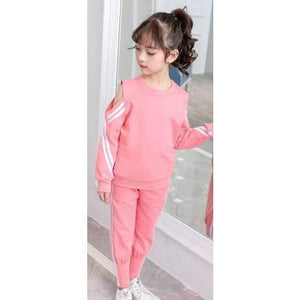 Planet Gates Pink / 4T 5 6 7 8 9 10 11 12 13 Years Spring Clothes Set For Girls Teenagers 2018 Shirt + Pant 2pcs Children Clothing Set Meisjes Kleding