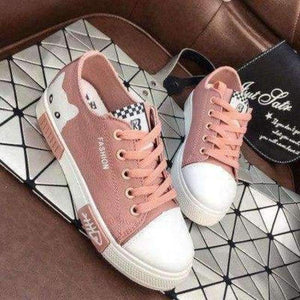 Planet Gates Pink / 5 2018 Summer female Shoes Lace Up Casual Board Shoes Women Sneakers Shoes Fashion Women Vulcanize Shoes Cartoon Women Canvas