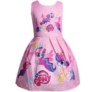 Planet Gates Pink 5 / 2T Baby Summer Princess Little Pony Rainbow Dresses For Girls Halloween Birthday Party Vestidos Dress Children Clothing