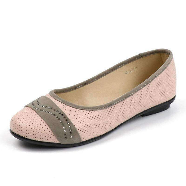 Planet Gates Pink / 5.5 AIMEIGAO Fashion Slip On Women Flats Shoes Soft Leather White Pink Loafers Spring Autumn Comfortable Ballet Shoes For Women