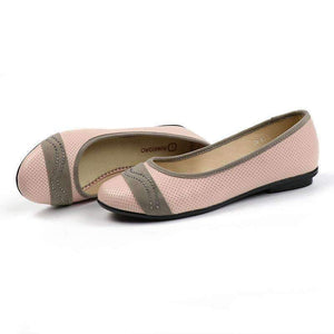 Planet Gates Pink / 5.5 AIMEIGAO Fashion Slip On Women Flats Shoes Soft Leather White Pink Loafers Spring Autumn Comfortable Ballet Shoes For Women