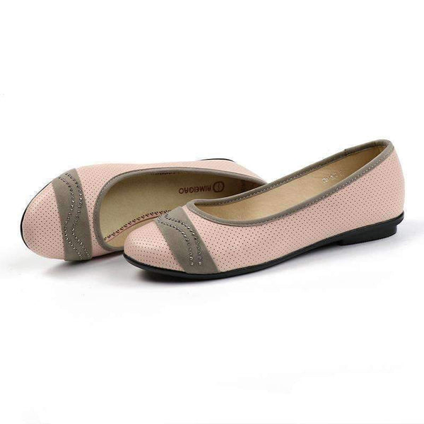 Planet Gates Pink / 5.5 AIMEIGAO Fashion Slip On Women Flats Shoes Soft Leather White Pink Loafers Spring Autumn Comfortable Ballet Shoes For Women