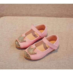 Planet Gates Pink / 5.5 Spring Kids princes Shoes For Girls Children Girl Wedding Shoe Gold Black Crown Sequins Baby Waterproof Footwear