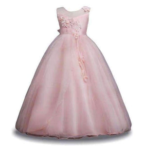 Planet Gates Pink / 5 Bridesmaid Wedding Flower Girls Dress For Girls Party Dresses Children Prom Princess Dresss Girl Costume 8 10 11 12 14 Year