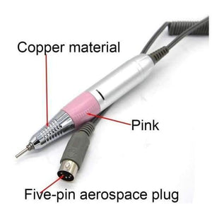 Planet Gates Pink-5-C Nail Drill Handle Handpiece For Electric Nail Art Manicure + Pedicure Drill Machine Accessory Tool DC 3V-DC 18V 1A