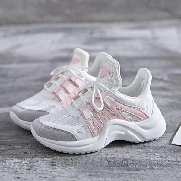 Planet Gates Pink / 5 New Designer Vulcanized Shoes Women Wedges 2018 Spring Sneakers Women Shoes Vulcanize Stripe Tenis Feminino Female Dad Shoes